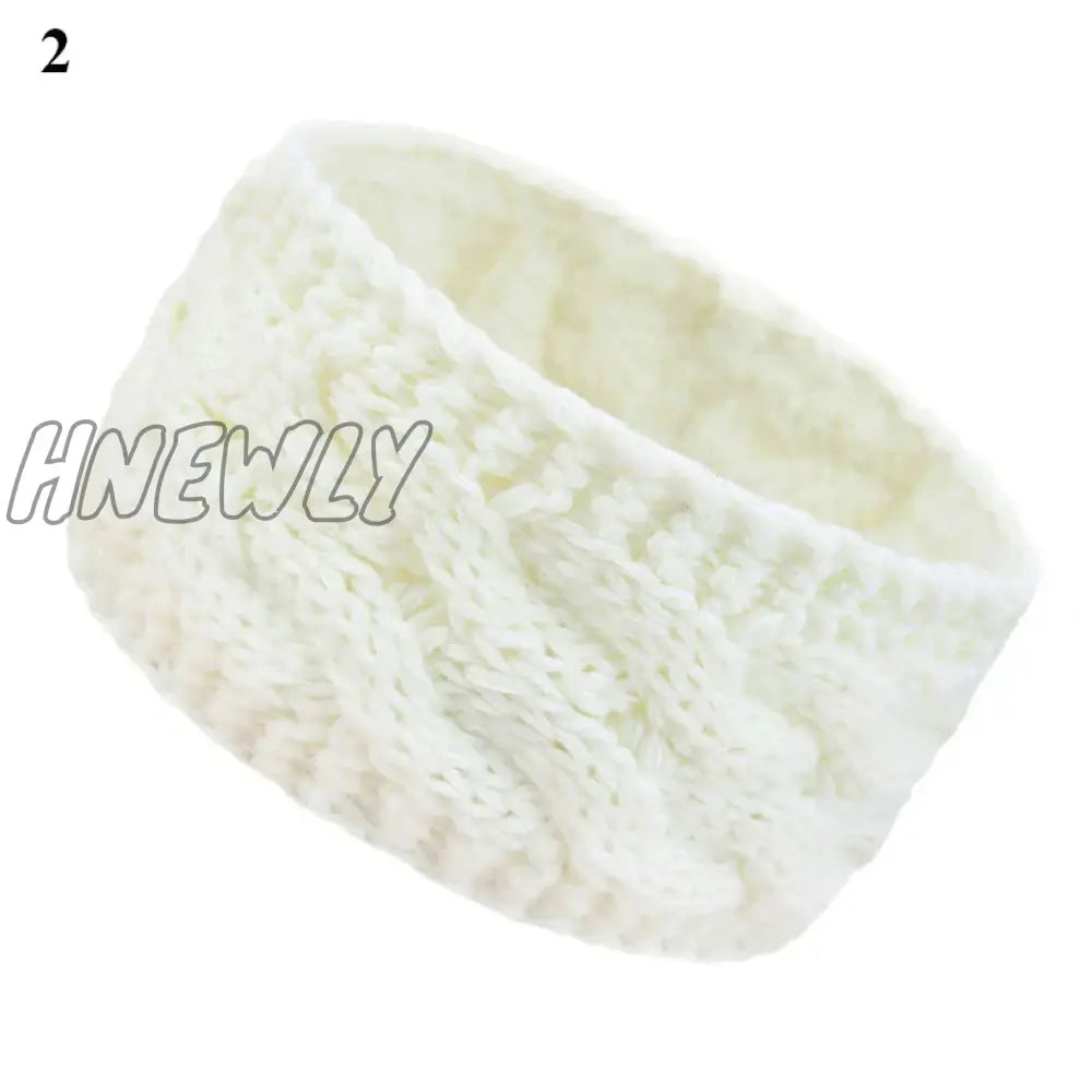 Hnewly Wide Knitting Woolen Headband Winter Warm Ear Women Thicken Turban Hair Accessories Girl Hair Band Headwraps Ear Warmer