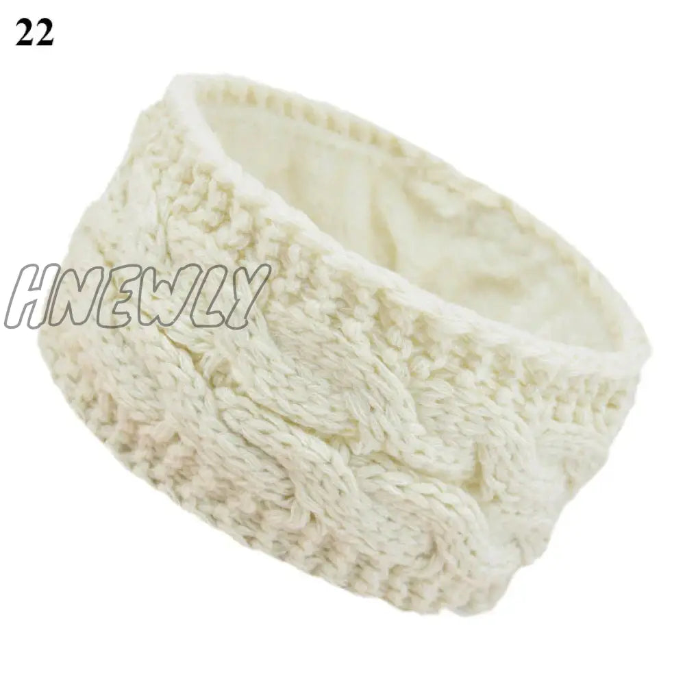 Hnewly Wide Knitting Woolen Headband Winter Warm Ear Women Thicken Turban Hair Accessories Girl Hair Band Headwraps Ear Warmer