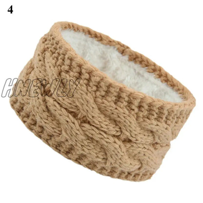 Hnewly Wide Knitting Woolen Headband Winter Warm Ear Women Thicken Turban Hair Accessories Girl Hair Band Headwraps Ear Warmer