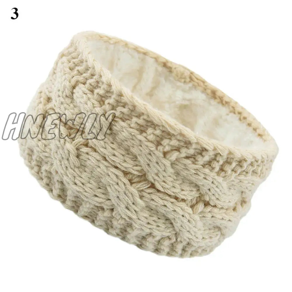 Hnewly Wide Knitting Woolen Headband Winter Warm Ear Women Thicken Turban Hair Accessories Girl Hair Band Headwraps Ear Warmer