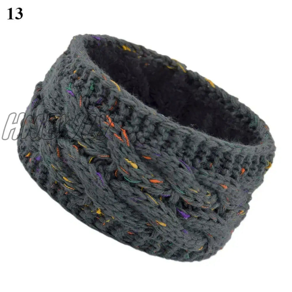 Hnewly Wide Knitting Woolen Headband Winter Warm Ear Women Thicken Turban Hair Accessories Girl Hair Band Headwraps Ear Warmer