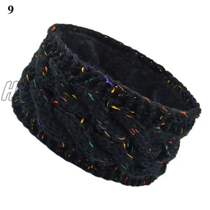 Hnewly Wide Knitting Woolen Headband Winter Warm Ear Women Thicken Turban Hair Accessories Girl Hair Band Headwraps Ear Warmer