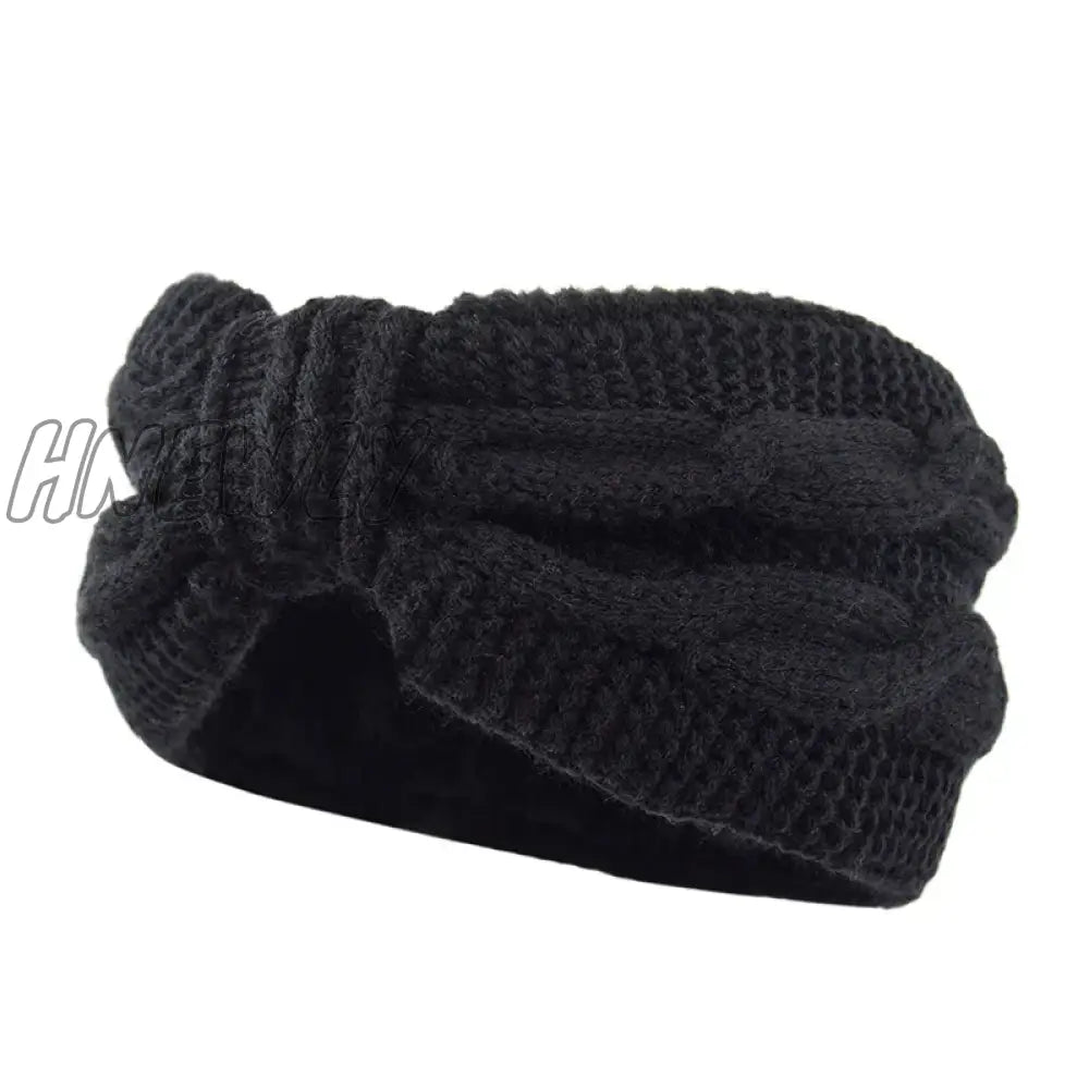 Hnewly Wide Knitting Woolen Headband Winter Warm Ear Women Thicken Turban Hair Accessories Girl Hair Band Headwraps Ear Warmer