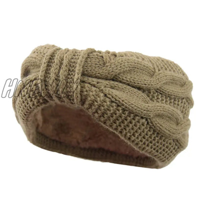 Hnewly Wide Knitting Woolen Headband Winter Warm Ear Women Thicken Turban Hair Accessories Girl Hair Band Headwraps Ear Warmer