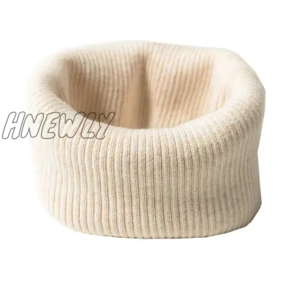 Hnewly Winter Warm Cashmere Scarves Unisex Elastic Wool Knit Ring Neck Scarf Snood Female Thicken Windproof Cycling Driving Pullove