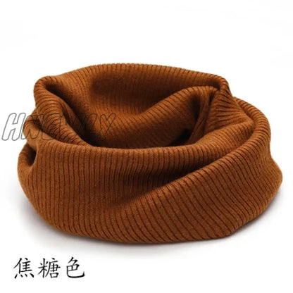 Hnewly Winter Warm Cashmere Scarves Unisex Elastic Wool Knit Ring Neck Scarf Snood Female Thicken Windproof Cycling Driving Pullove