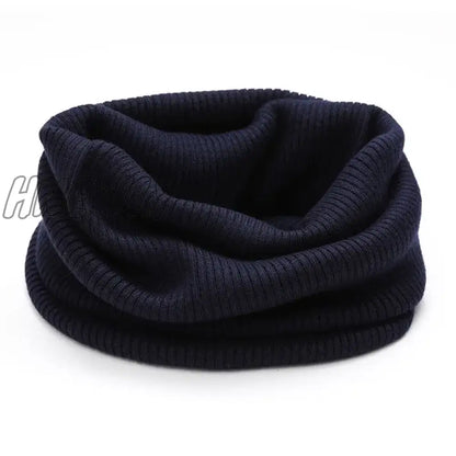 Hnewly Winter Warm Cashmere Scarves Unisex Elastic Wool Knit Ring Neck Scarf Snood Female Thicken Windproof Cycling Driving Pullove