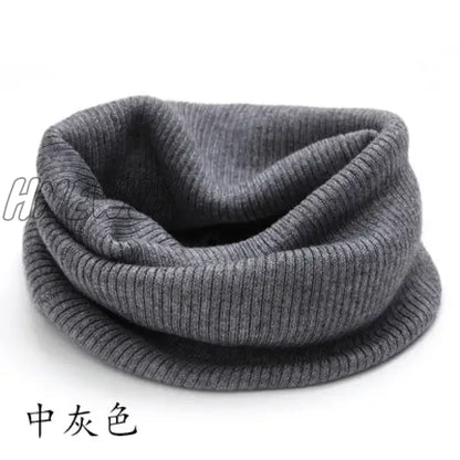 Hnewly Winter Warm Cashmere Scarves Unisex Elastic Wool Knit Ring Neck Scarf Snood Female Thicken Windproof Cycling Driving Pullove