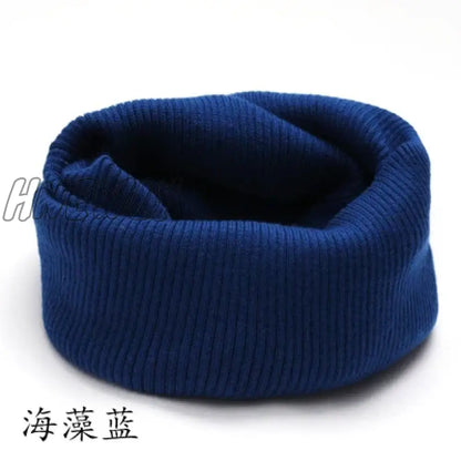 Hnewly Winter Warm Cashmere Scarves Unisex Elastic Wool Knit Ring Neck Scarf Snood Female Thicken Windproof Cycling Driving Pullove