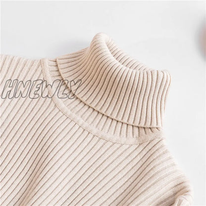 xsrrr Women Casual Turtleneck Knitted Sweater Lady Winter Warm Fashion Korean Harajuku Elastic Long Sleeves Solid Pullovers Sweater Trendy Teen Fashion