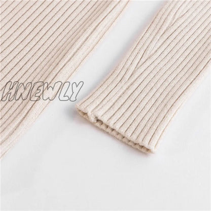 xsrrr Women Casual Turtleneck Knitted Sweater Lady Winter Warm Fashion Korean Harajuku Elastic Long Sleeves Solid Pullovers Sweater Trendy Teen Fashion