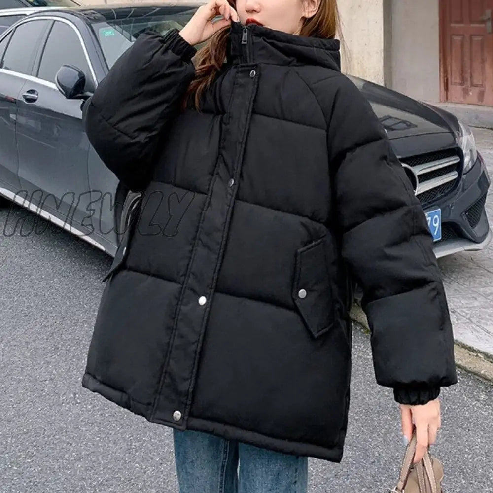 Hnewly Women Coat for Winter Sungtin Quilted Parkas Women Fashion Puffer Hooded Thick Warm Women's Winter Jacket Coat Padded Parkas Mujer Autumn Clothes