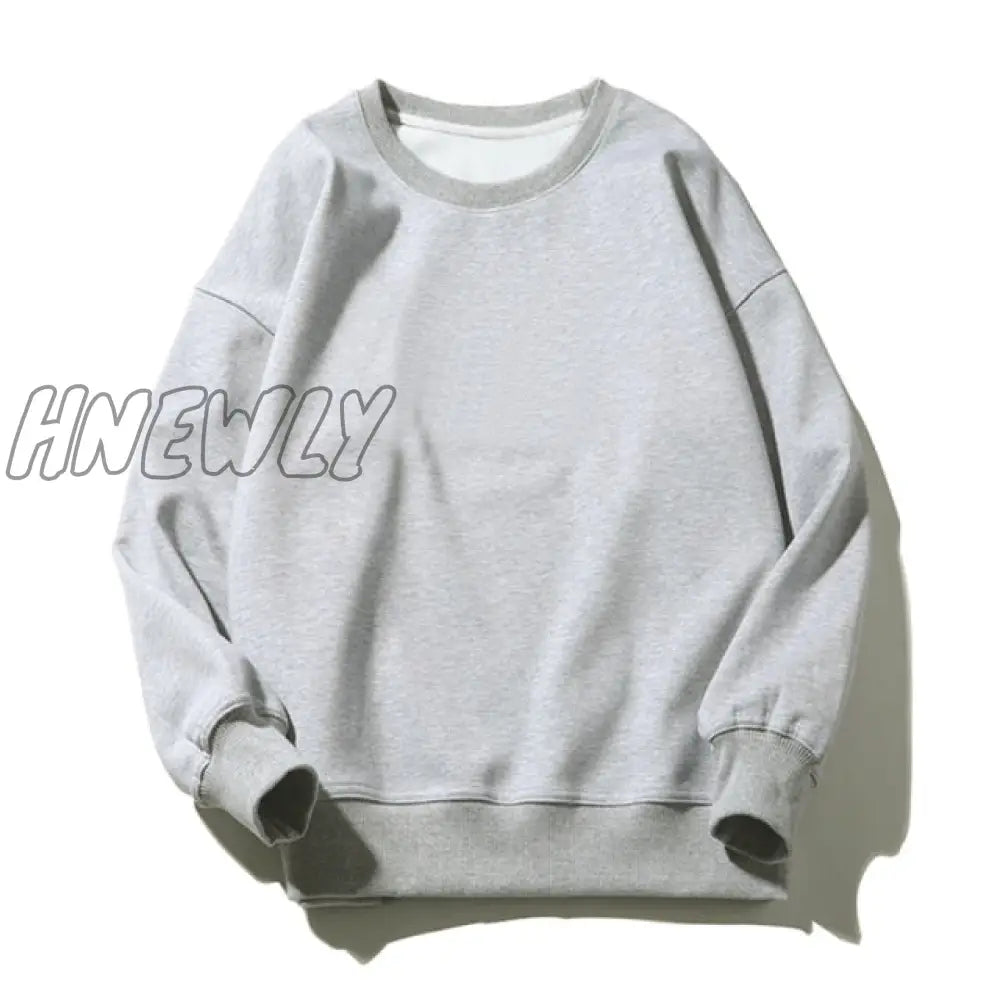 xsrrr Women Couple Hoodies Sweatshirt Fleece 100% Cotton Tracksuit Sports Sweatshirt Winter Japanese Casual Loose Jumper