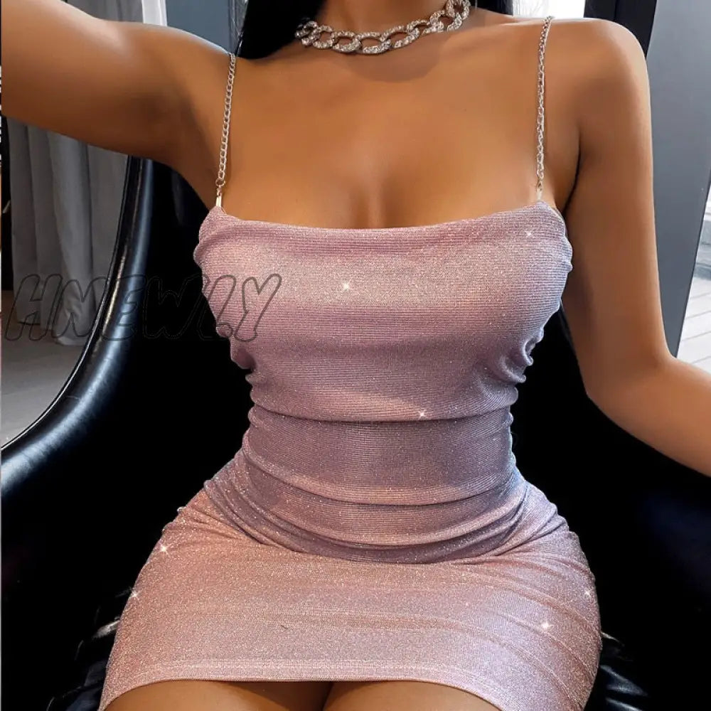 xsrrr Women Fashion Spaghetti Strap Mini Dress Slip Dress Women Sexy Slim Fit Bodycon Party Dress Sequins Short Dress Valentines Party