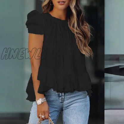 xsrrr Women Trendy  Elegant Casual Shirt Female Stylish Blouse One Shoulder Solid Color Loose Fit Long Sleeve Top Trendy Summer Fits