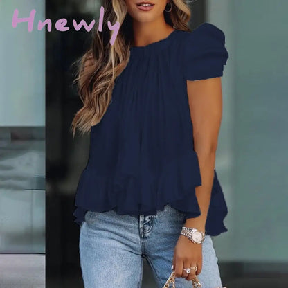 xsrrr Women Trendy  Elegant Casual Shirt Female Stylish Blouse One Shoulder Solid Color Loose Fit Long Sleeve Top Trendy Summer Fits