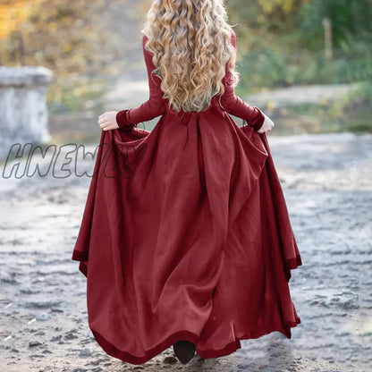 xsrrr Women's Fashion Fairy Fairy Elf Dress Medieval Robe Retro Renaissance Viking Costume Fantasy Prom Dress Halloween Cosplay Robe