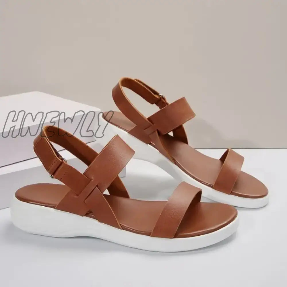 Hnewly Women's Knit Elastic Cloth Wedge Sandals Slip on Lightweight Walking Sandals Women Plus Size Comfortable Summer Shoes Woman 2024