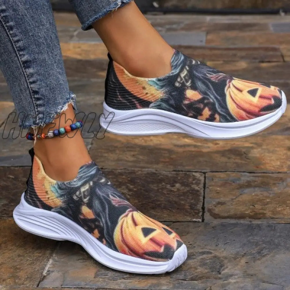 xsrrr - Yellow Casual Sportswear Daily Patchwork Printing Round Comfortable Shoes