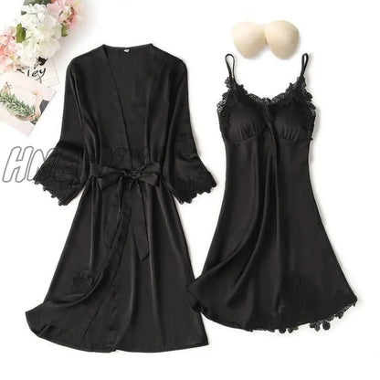 Lace Trim Sexy Wedding Lady Robe Suit Loose Satin Bride Bridesmaid Kimono Bathrobe Gown Mini Sleepwear Rayon Intimate Lingerie