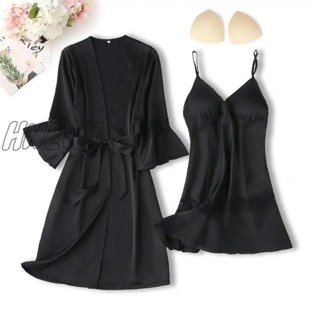 Lace Trim Sexy Wedding Lady Robe Suit Loose Satin Bride Bridesmaid Kimono Bathrobe Gown Mini Sleepwear Rayon Intimate Lingerie