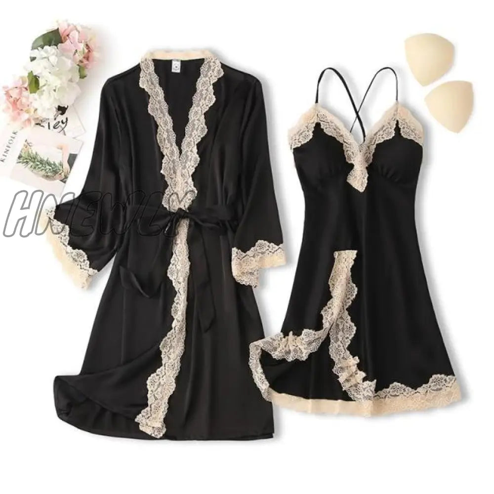 Lace Trim Sexy Wedding Lady Robe Suit Loose Satin Bride Bridesmaid Kimono Bathrobe Gown Mini Sleepwear Rayon Intimate Lingerie