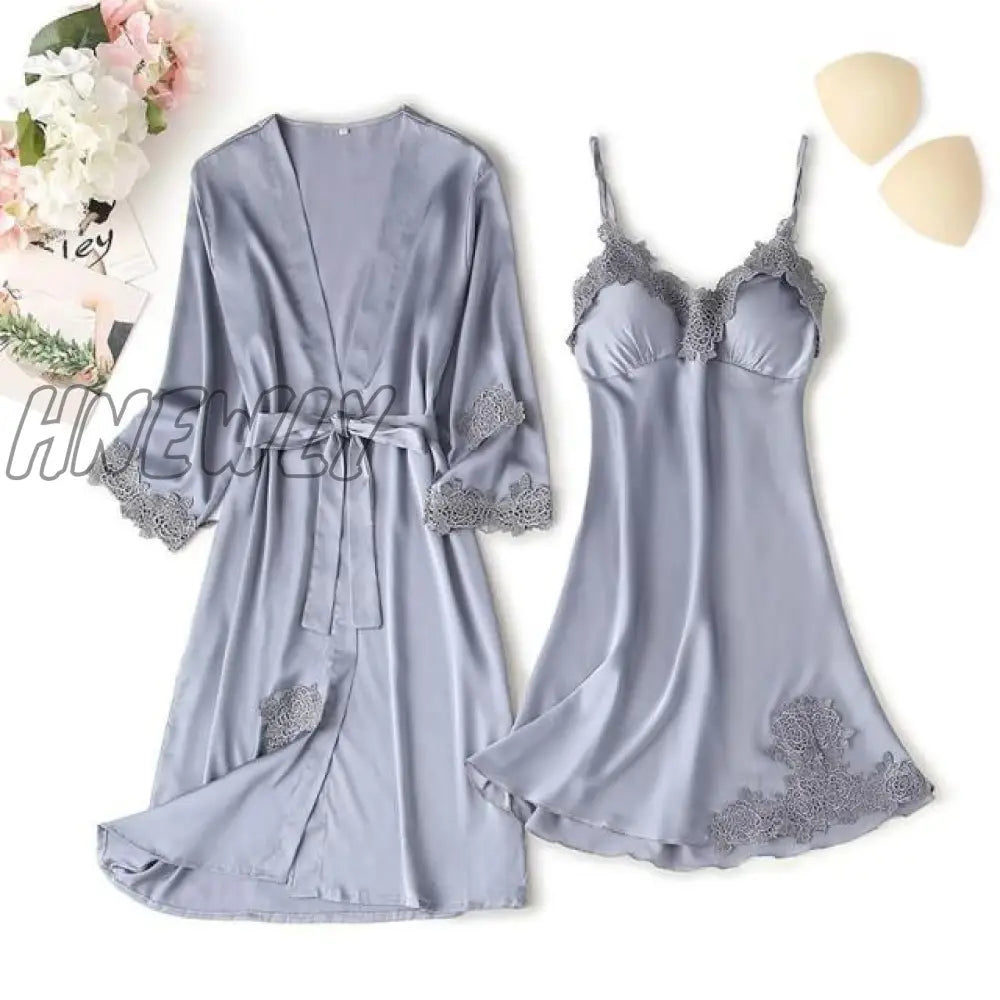 Lace Trim Sexy Wedding Lady Robe Suit Loose Satin Bride Bridesmaid Kimono Bathrobe Gown Mini Sleepwear Rayon Intimate Lingerie