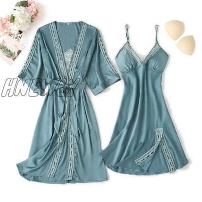 Lace Trim Sexy Wedding Lady Robe Suit Loose Satin Bride Bridesmaid Kimono Bathrobe Gown Mini Sleepwear Rayon Intimate Lingerie