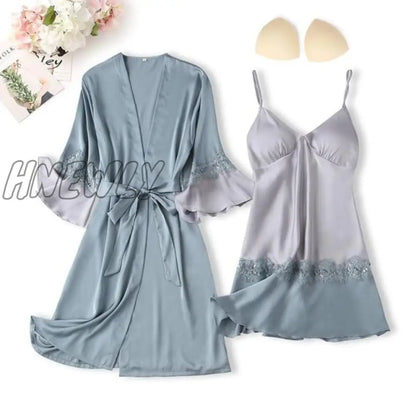 Lace Trim Sexy Wedding Lady Robe Suit Loose Satin Bride Bridesmaid Kimono Bathrobe Gown Mini Sleepwear Rayon Intimate Lingerie