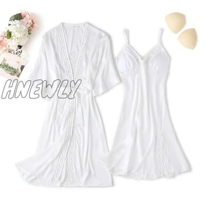 Lace Trim Sexy Wedding Lady Robe Suit Loose Satin Bride Bridesmaid Kimono Bathrobe Gown Mini Sleepwear Rayon Intimate Lingerie