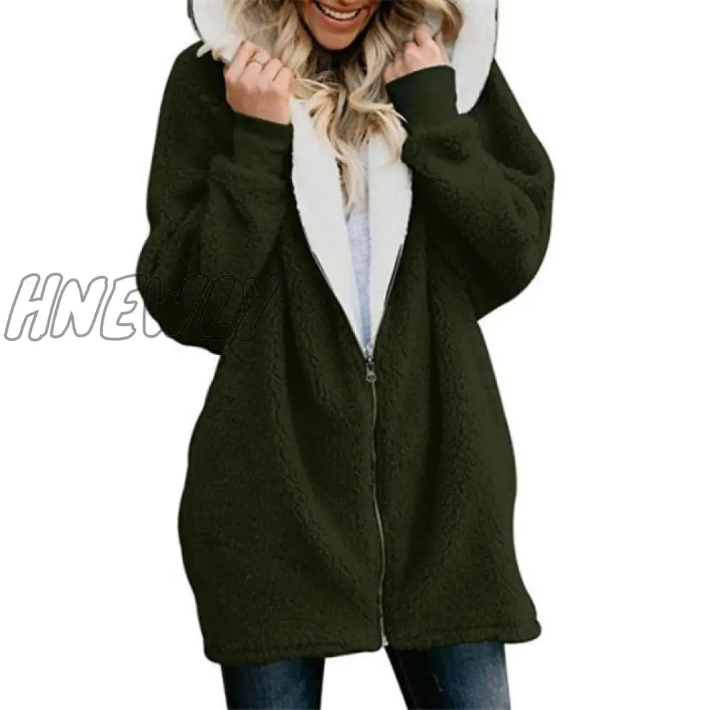 Lamb velvet hooded women long winter jacket autumn and winter new plus size 5XL warm outwear coat female