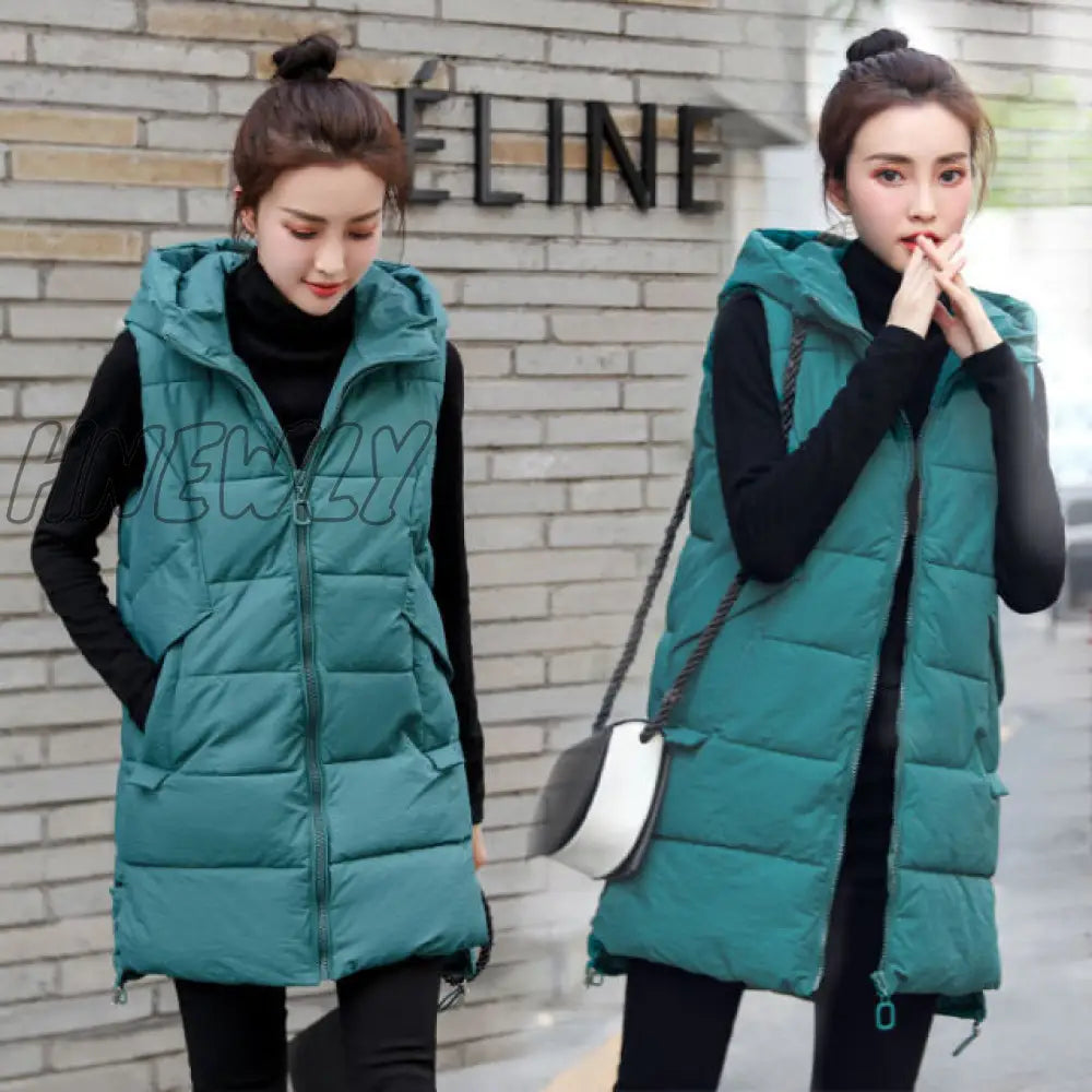 New Autumn And Winter Women's Vest Loose Mid-Length Women's Waistcoat Large Size Women's Sleeveless Jacket Winter Outfits Aesthetic