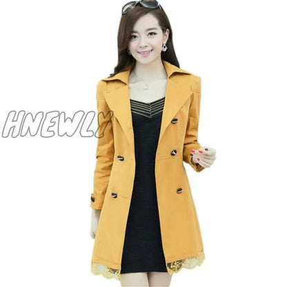 New Basic Jacket Women Fashion Loose Winter Warm Long Sleeve Button Lace Jacket Coat With Belt Lady Elegant Windbreaker