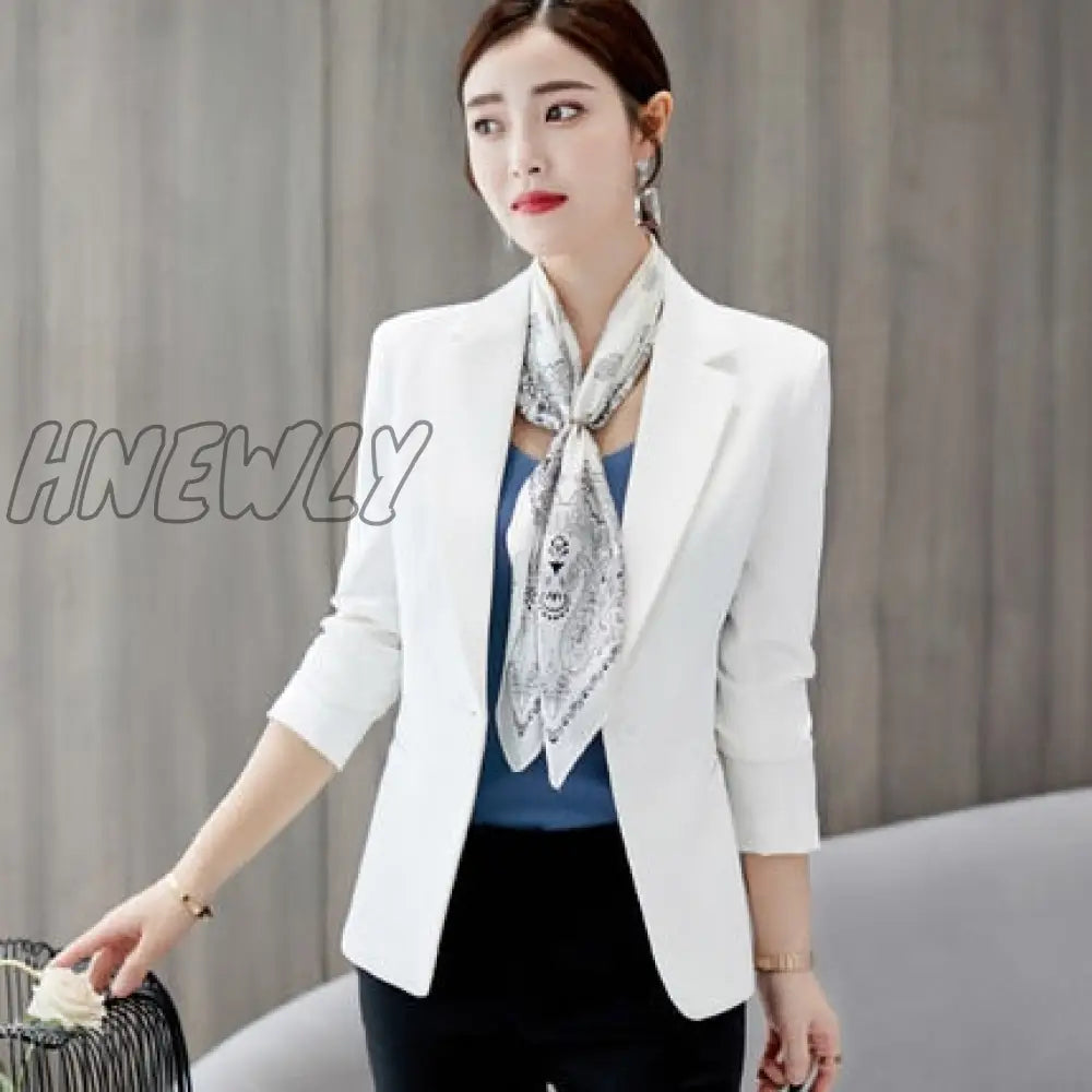 Peonfly Ladies Blazer Long Sleeve Blaser Women Suit Jacket Female Feminine Blazer Femme Pink Blue White Black Blazer Autumn