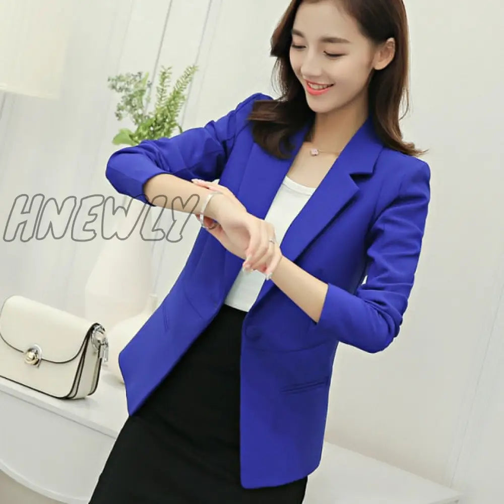 Peonfly Ladies Blazer Long Sleeve Blaser Women Suit Jacket Female Feminine Blazer Femme Pink Blue White Black Blazer Autumn