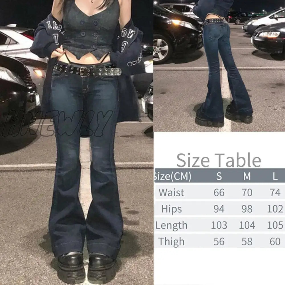 Printed Baggy Y2K Jeans Women's Low Waist jeans Autumn Winter Oversize Wide Leg Baggy Pants Casual Cargo Trousers