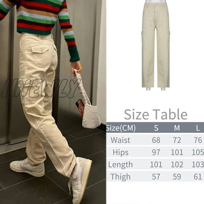 Printed Baggy Y2K Jeans Women's Low Waist jeans Autumn Winter Oversize Wide Leg Baggy Pants Casual Cargo Trousers