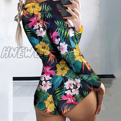 Rabbit V-neck Cute Long Sleeve Bodycon Bodysuit for Women Fall Winter Sexy Spandex Jumpsuits Ladies Lovely Romper Clothes