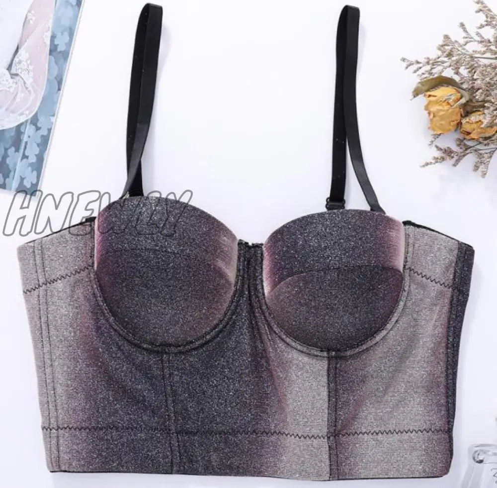 S M L XL 2XL 3XL Fashion Mesh Push Up Bralet Women's Corset Bustier Bra Night Club Party Sexy Cropped Top Vest Plus Size AW514