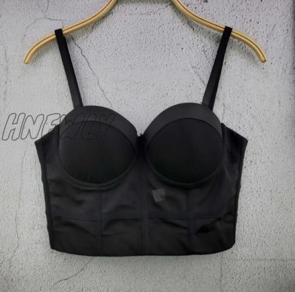 S M L XL 2XL 3XL Fashion Mesh Push Up Bralet Women's Corset Bustier Bra Night Club Party Sexy Cropped Top Vest Plus Size AW514