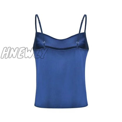 Satin Women Thin Wild Solid Camis Vest Women Tank Tops Female Summer Sexy Strap Basic Tops Slim Sleeveless Camisole