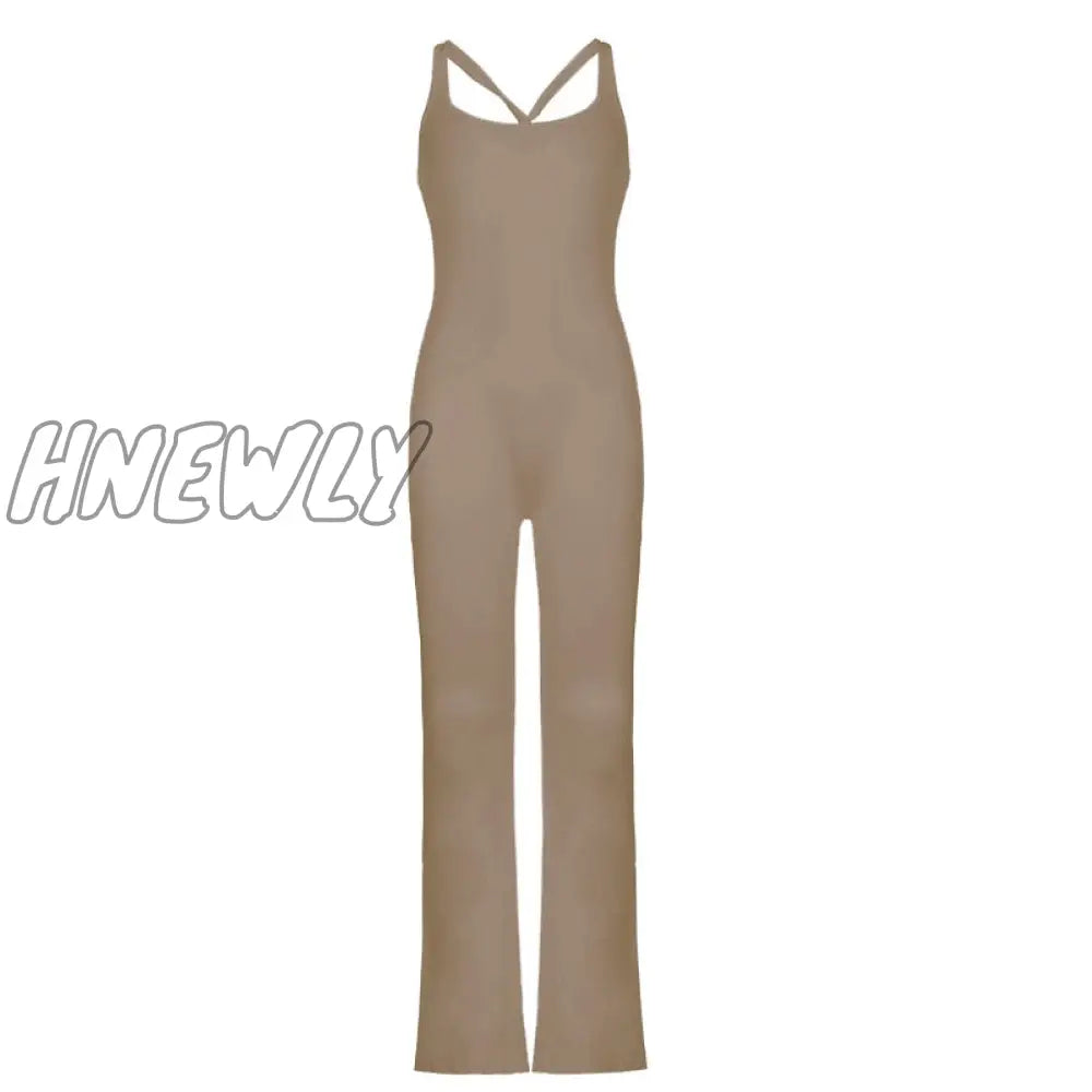 Sexy Backless Y2K Casual Slim Jumpsuits Solid White Female Sleeveless Aesthetic Streetwear Rompers for Women Harajuku Overalls