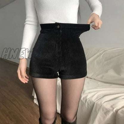 Sexy Black PU Fashion Casual Summer Shorts Women Clothing Faux Leather Goth High Waisted Womens Shorts Y2k Hot Woman Short Pants