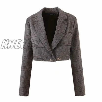 Short blazers women's autumn Fashion Suits with skirt Tweed sexy office split Mini skirt 2-piece  casual sets