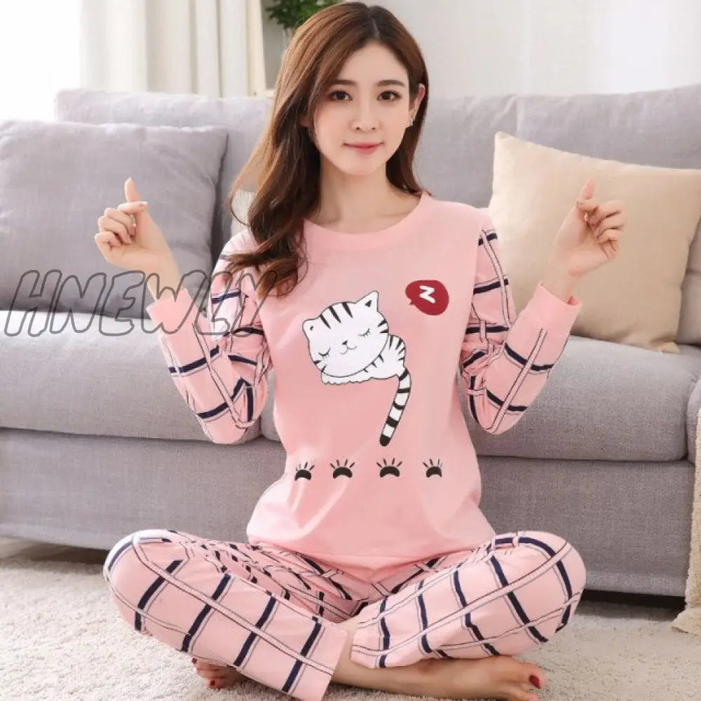 Sleepwear 7 Pieces Pyjama Set Women Autumn Winter Sexy Pajamas Sets Sleep Suits Soft Sweet Cute Nightwear Gift Home Clothes