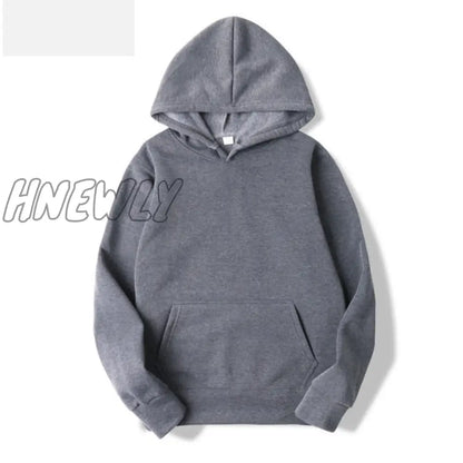 Sports Hoodie Spring and Autumn Men's and Women's Casual Hooded Pullover Sweatshirt Pure Color Sports Hoodie Sweatshirt Top