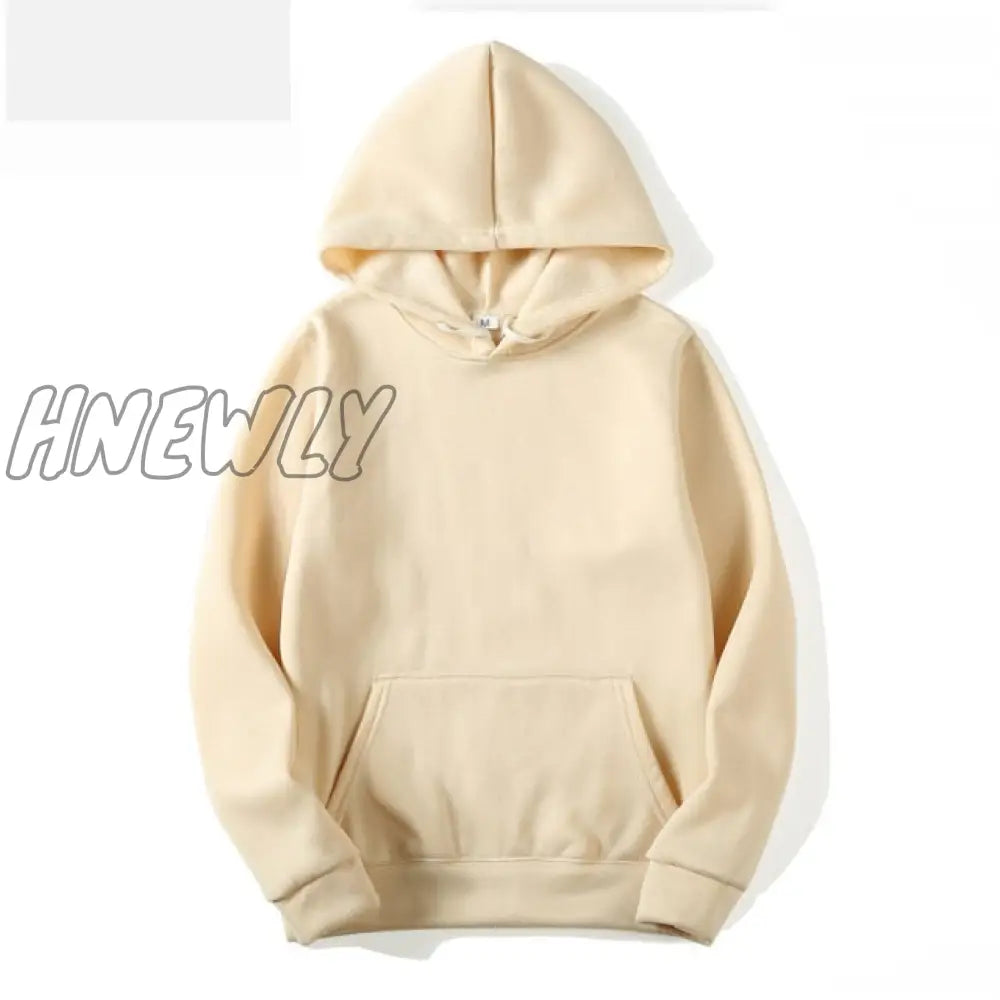 Sports Hoodie Spring and Autumn Men's and Women's Casual Hooded Pullover Sweatshirt Pure Color Sports Hoodie Sweatshirt Top