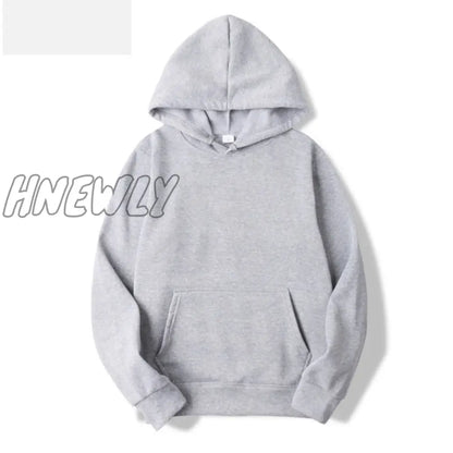 Sports Hoodie Spring and Autumn Men's and Women's Casual Hooded Pullover Sweatshirt Pure Color Sports Hoodie Sweatshirt Top