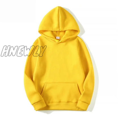 Sports Hoodie Spring and Autumn Men's and Women's Casual Hooded Pullover Sweatshirt Pure Color Sports Hoodie Sweatshirt Top