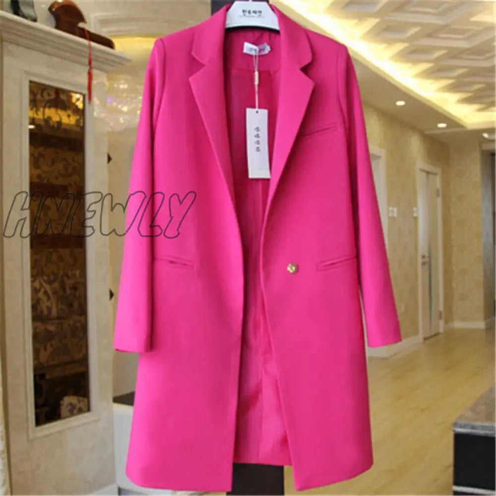 Spring Autumn Blazers Coats Women Suit Plus Size Long Sleeve Jacket Casual Tops Female Slim Blazers Windbreaker coat Trendy Office Outfits